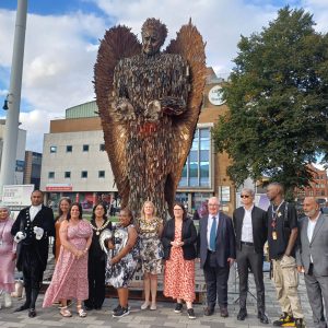 After a month in St George’s Square, the imposing ‘Knife Angel’ statue has left Luton to continue on its nationwide tour to promote the terrible dangers of knife crime.