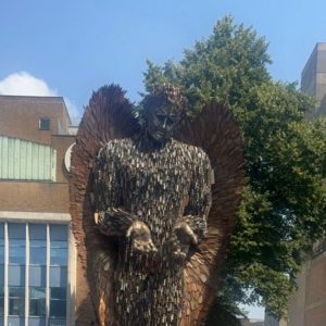 The Knife Angel: a monument of hope and change arrives in Luton